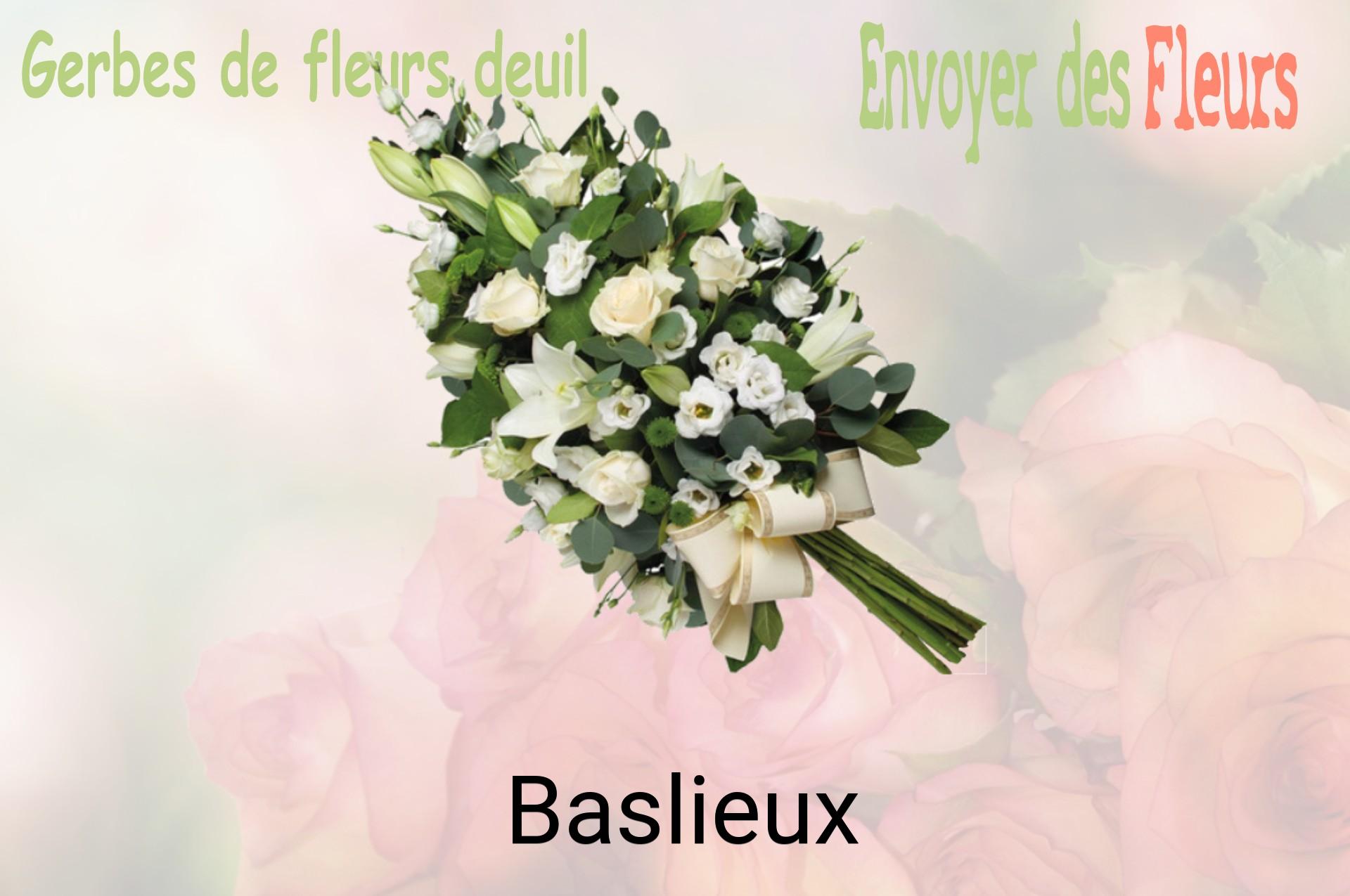 Gerbe de fleurs de deuil livrée à Baslieux
